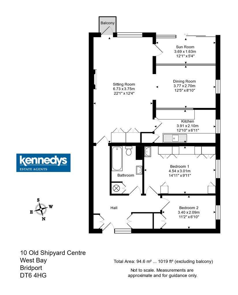 2 bedroom penthouse apartment for sale - floorplan