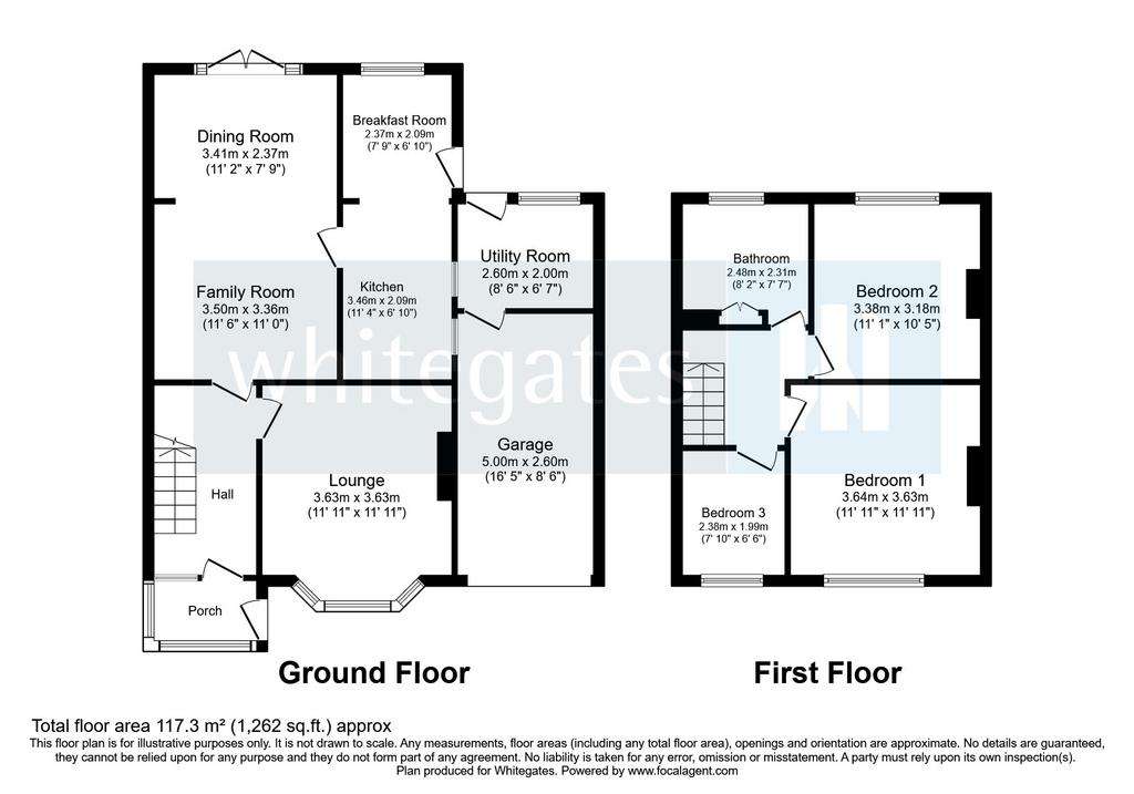 3 bedroom semi-detached house for sale - floorplan