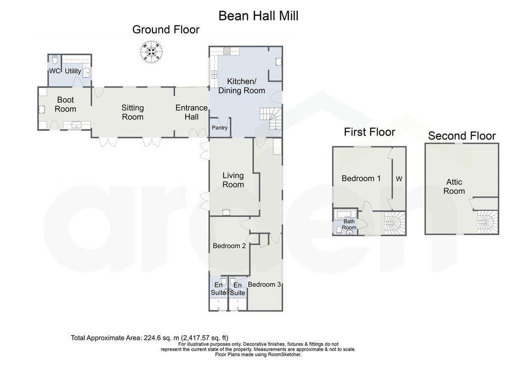 3 bedroom detached house for sale - floorplan