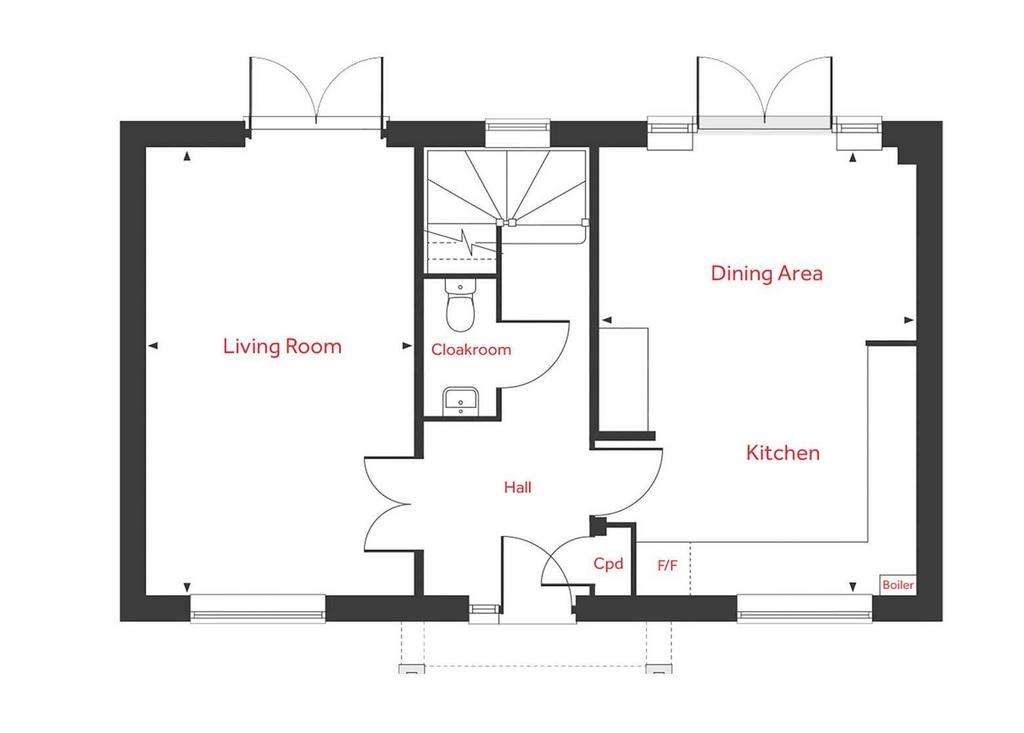 4 bedroom town house for sale - floorplan