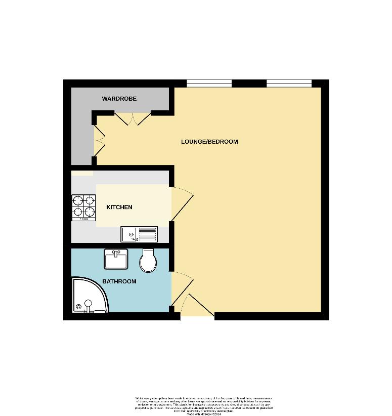 Studio flat for sale - floorplan