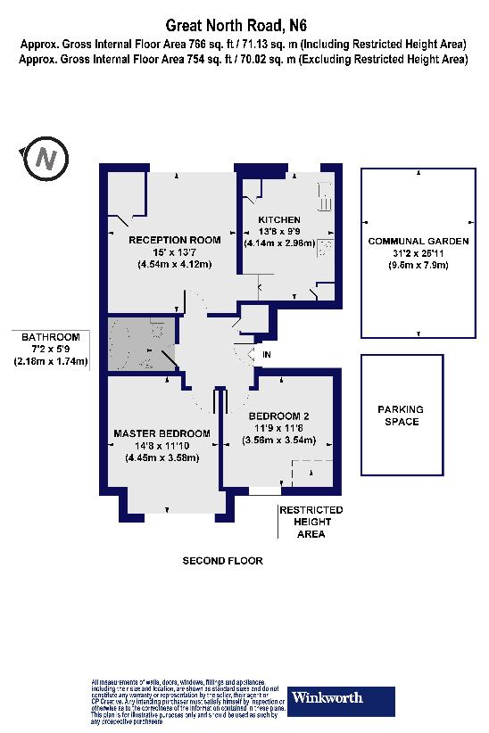 2 bedroom flat for sale - floorplan