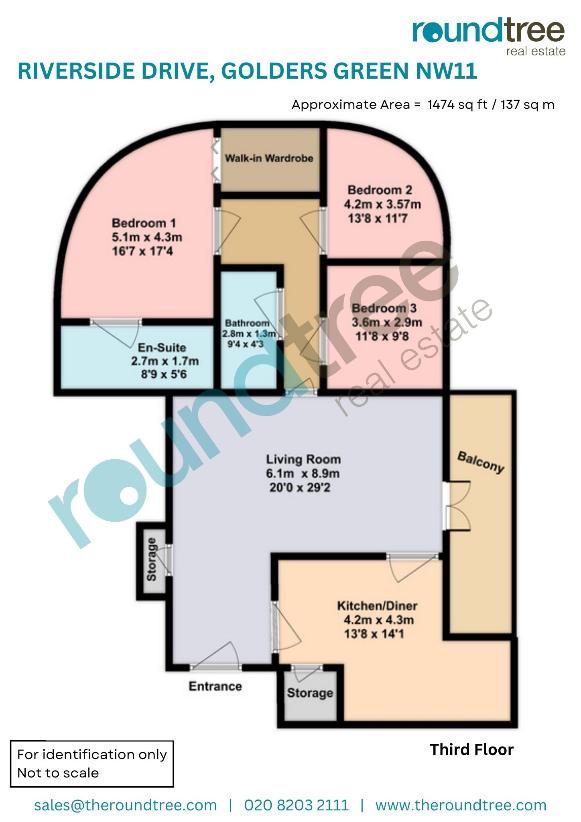 3 bedroom flat for sale - floorplan