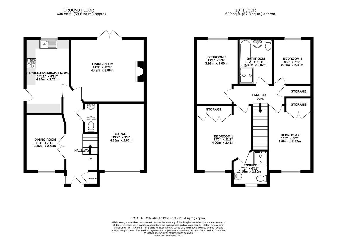 4 bedroom detached house for sale - floorplan