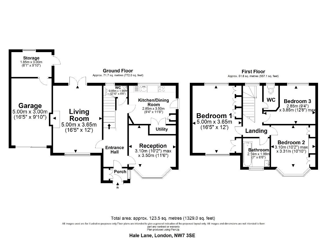 3 bedroom detached house for sale - floorplan