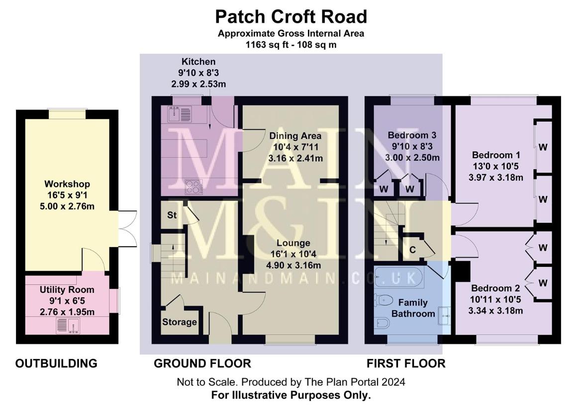 3 bedroom semi-detached house for sale - floorplan