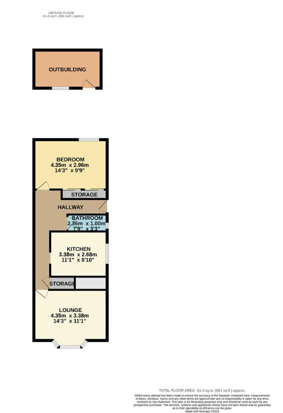 1 bedroom maisonette for sale - floorplan