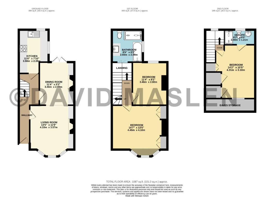 3 bedroom property for sale - floorplan