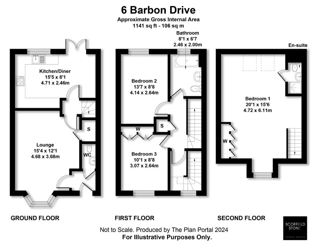 3 bedroom semi-detached house for sale - floorplan