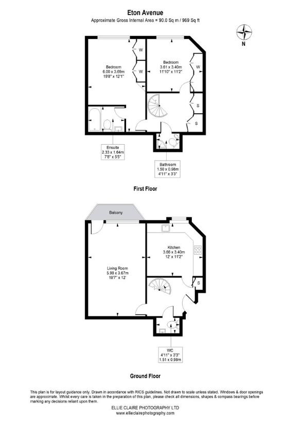 2 bedroom flat for sale - floorplan