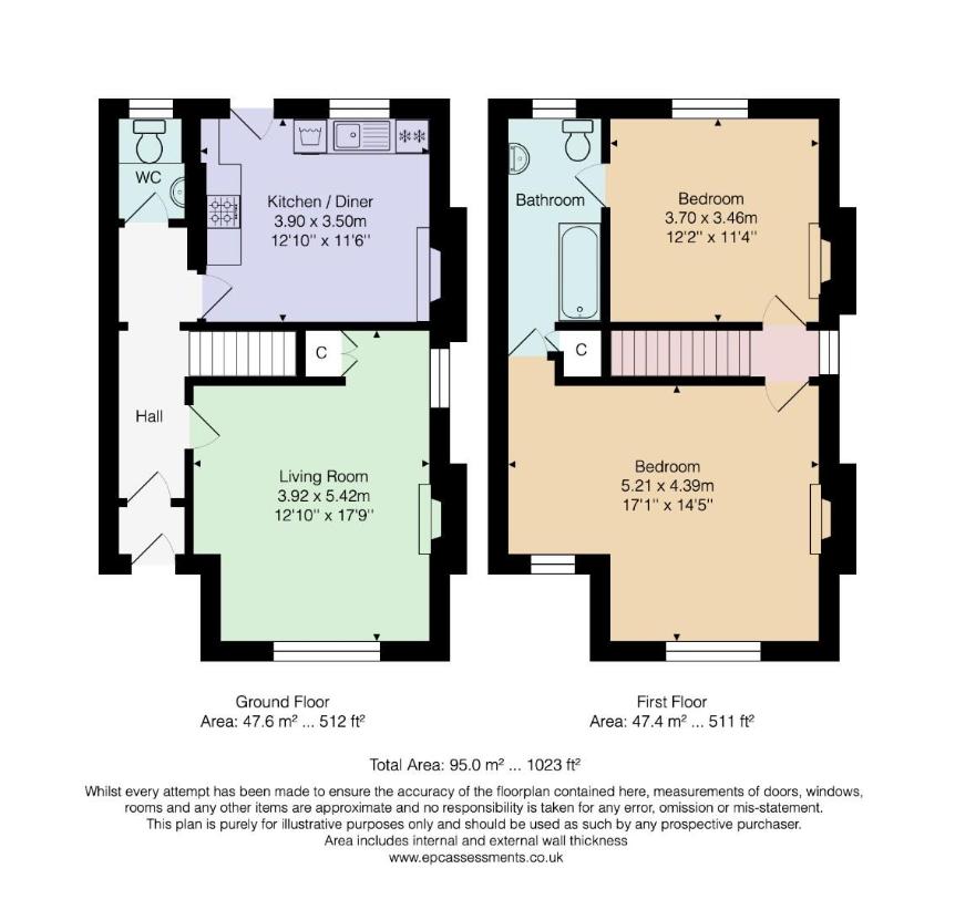 2 bedroom property for sale - floorplan