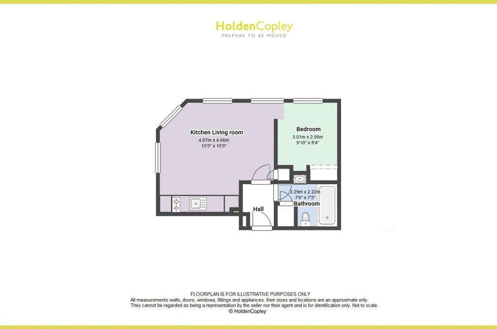 1 bedroom flat for sale - floorplan