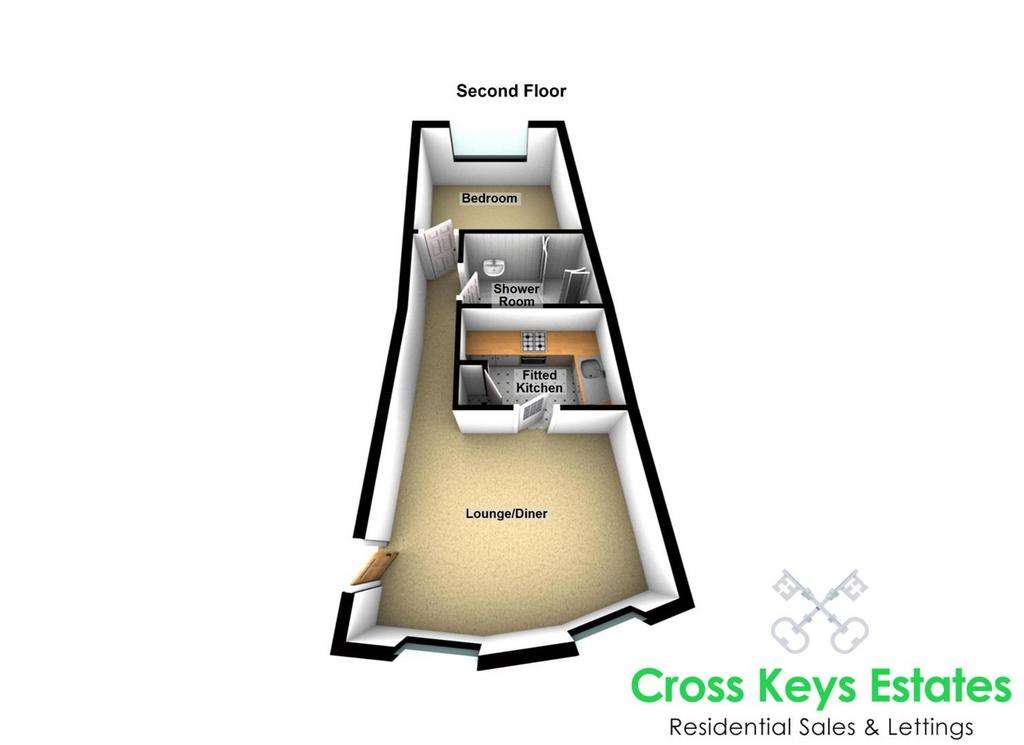 1 bedroom flat for sale - floorplan