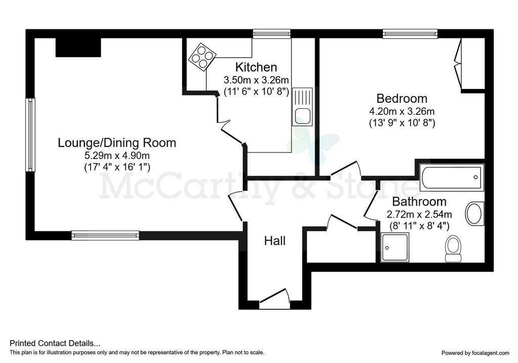 1 bedroom flat for sale - floorplan