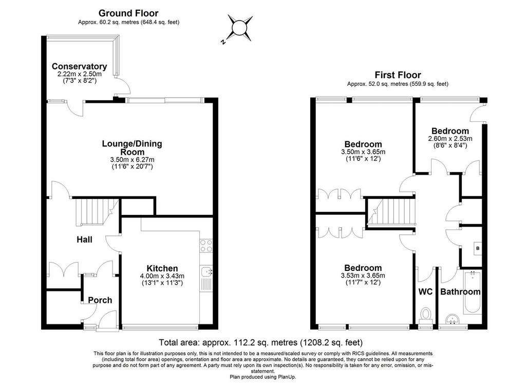 3 bedroom end of terrace house for sale - floorplan