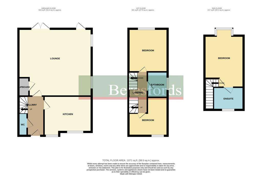 3 bedroom semi-detached house for sale - floorplan