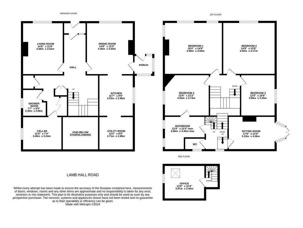 4 bedroom semi-detached house for sale - floorplan