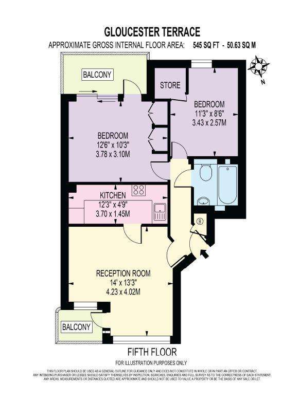 2 bedroom flat for sale - floorplan