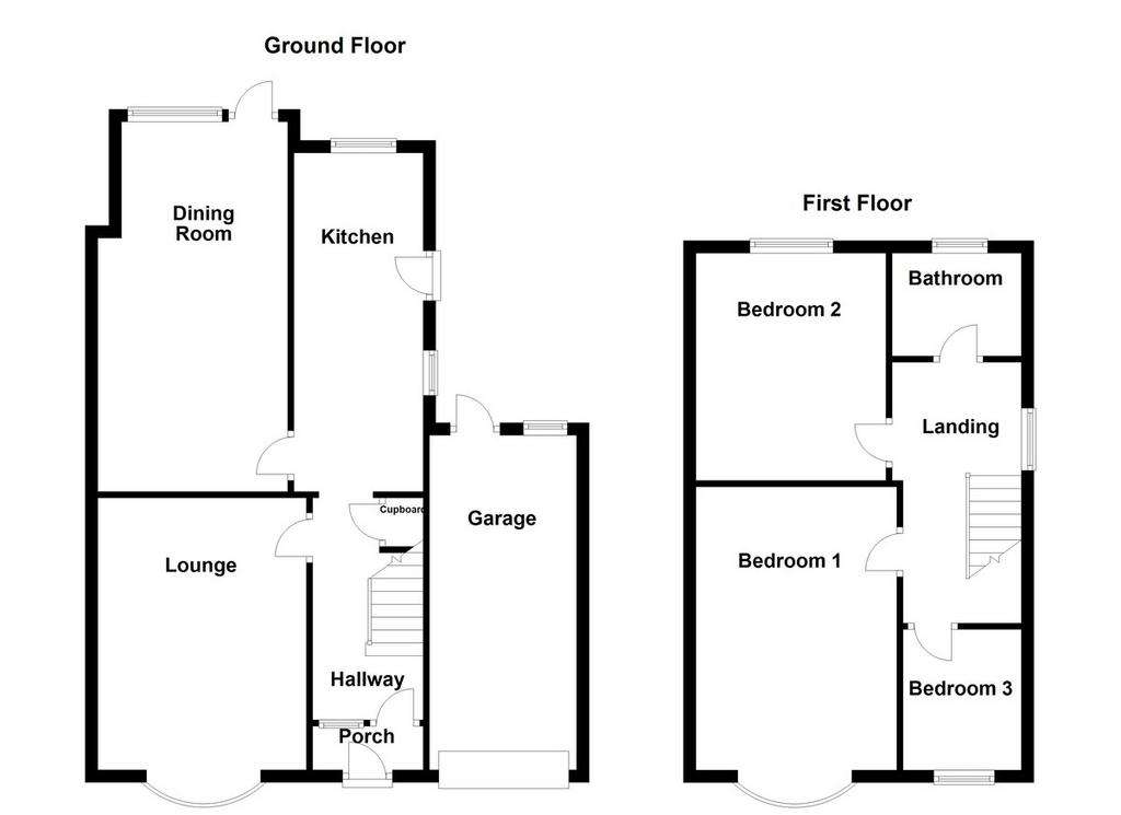 3 bedroom semi-detached house for sale - floorplan