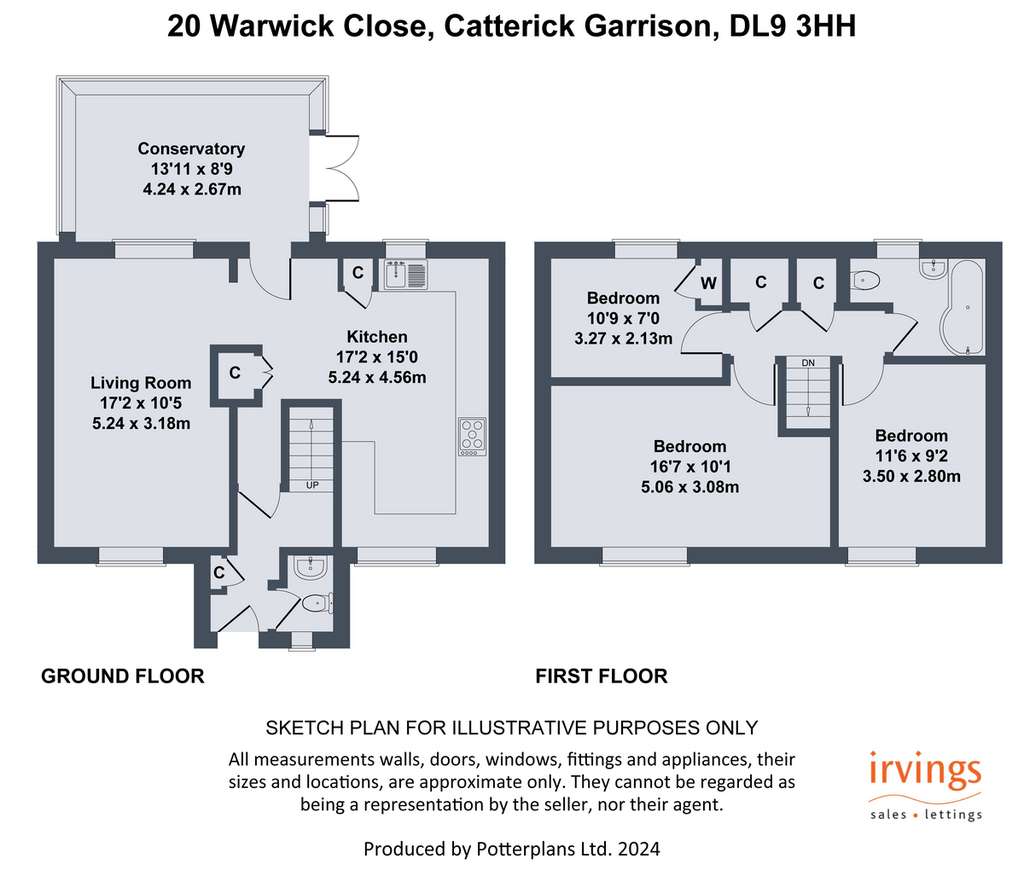 3 bedroom terraced house for sale - floorplan