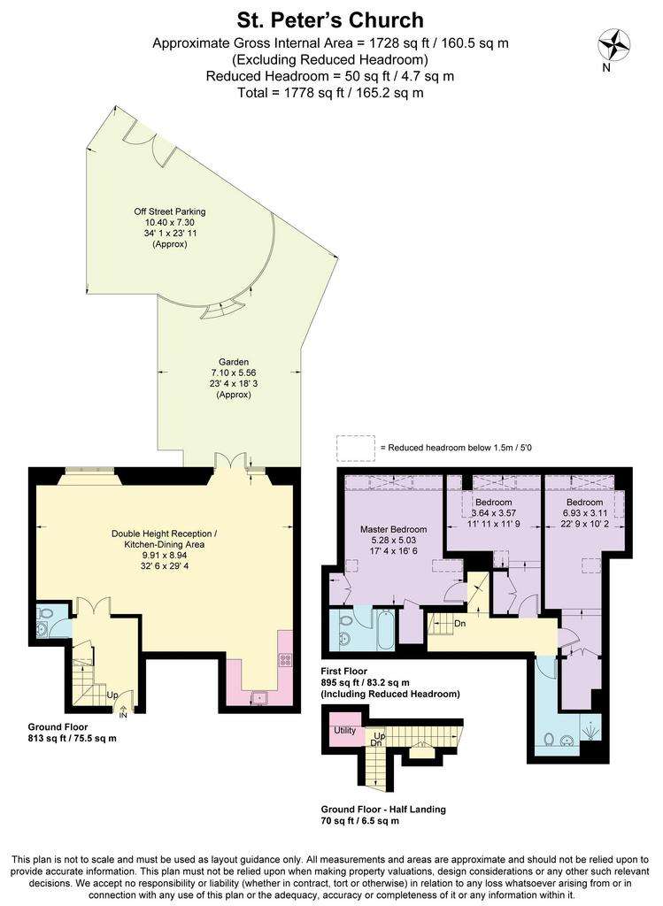 3 bedroom flat for sale - floorplan