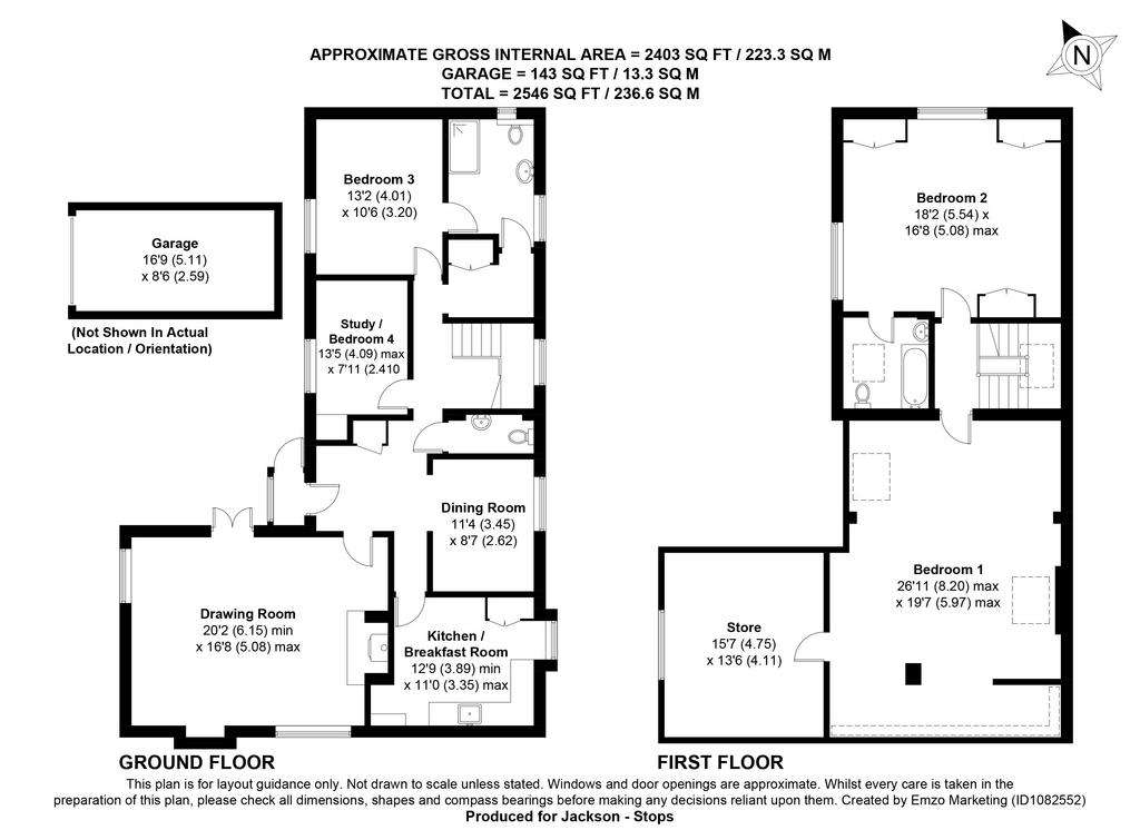 3 bedroom semi-detached house for sale - floorplan