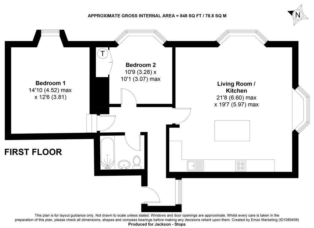 2 bedroom flat for sale - floorplan