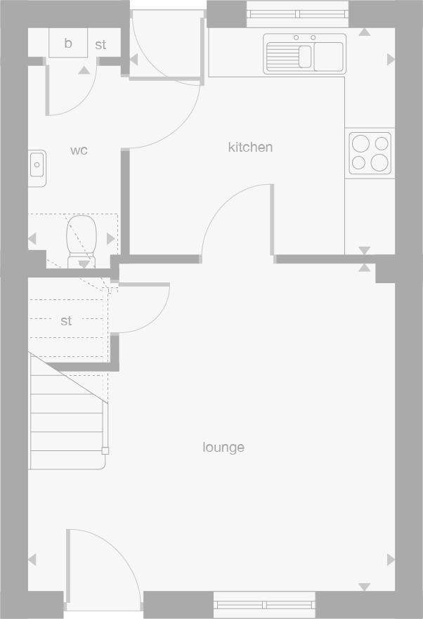 2 bedroom mews house for sale - floorplan