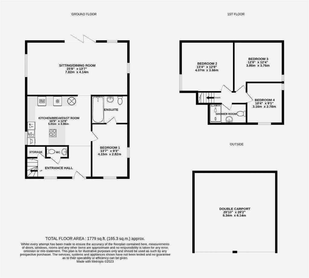 4 bedroom detached house to rent - floorplan