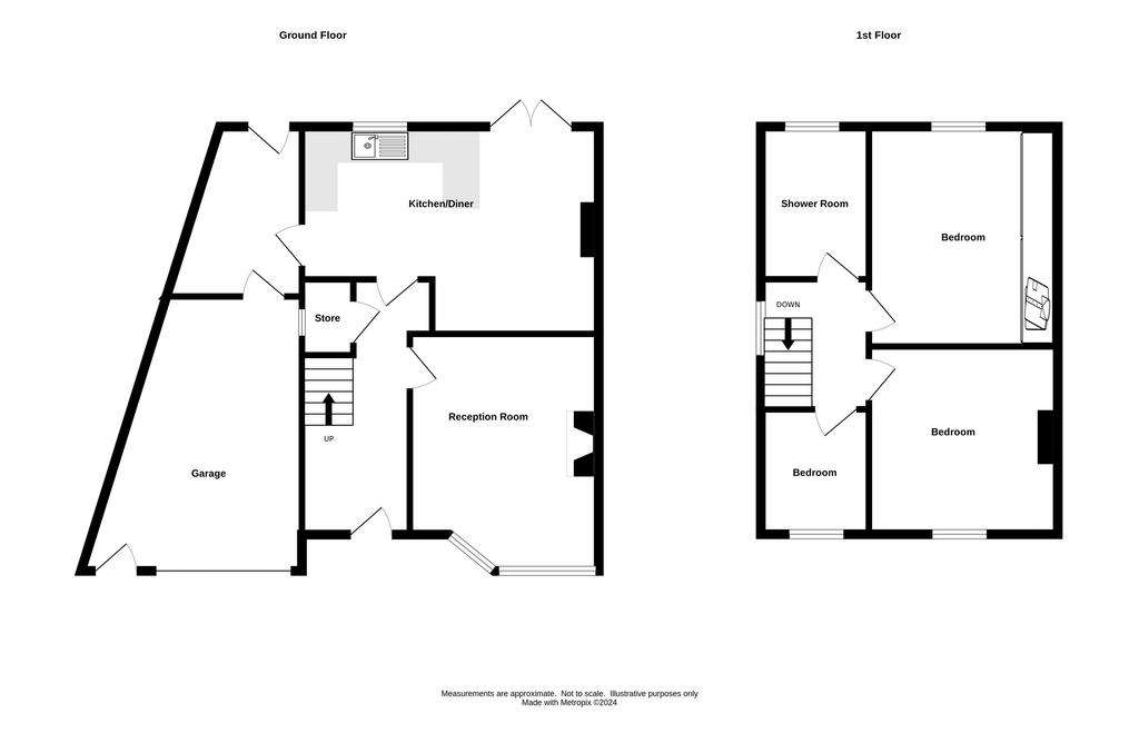 3 bedroom semi-detached house for sale - floorplan