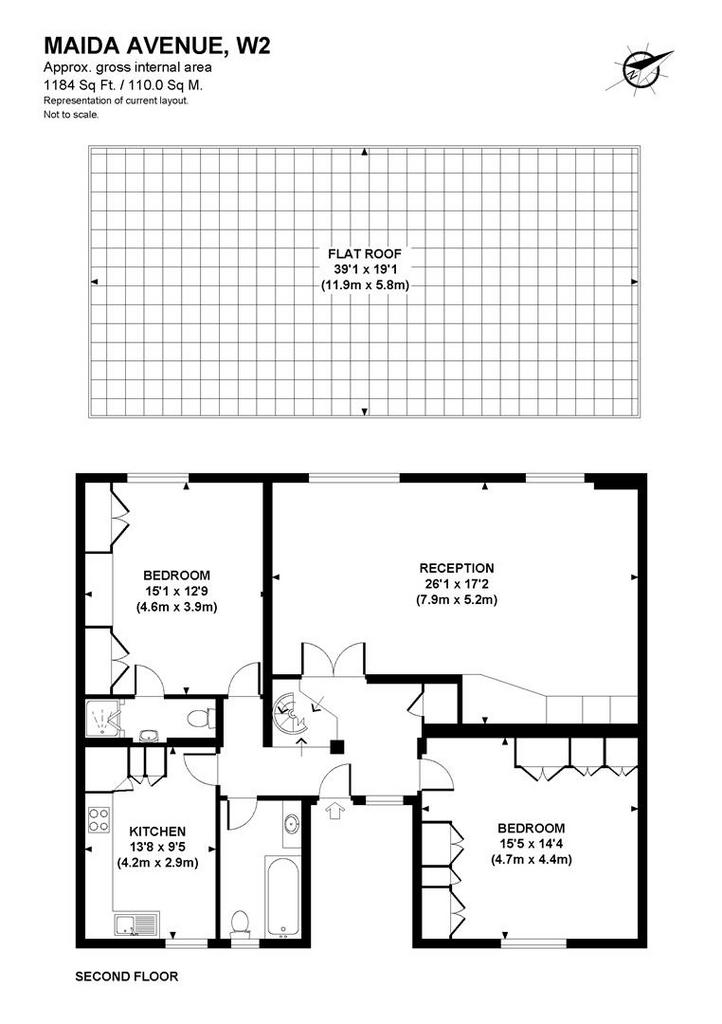 2 bedroom flat for sale - floorplan