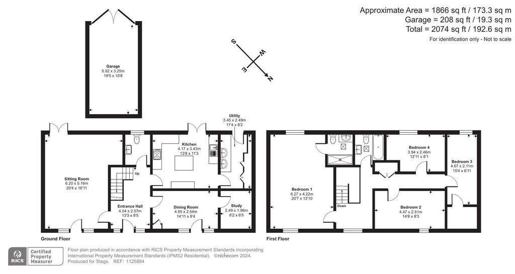 4 bedroom terraced house for sale - floorplan