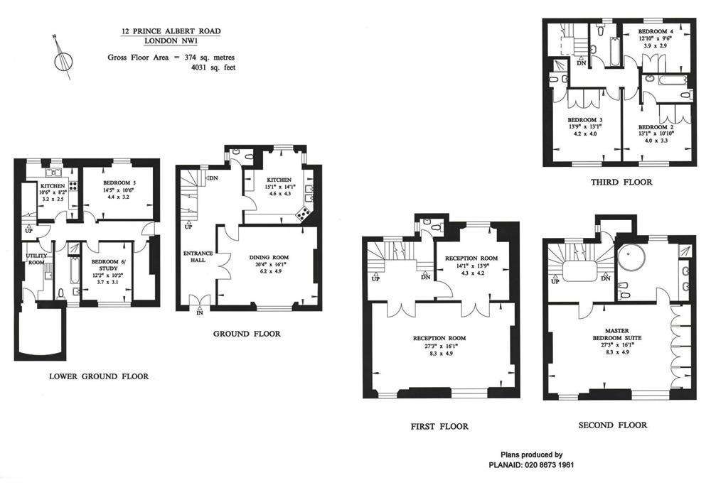 6 bedroom house to rent - floorplan