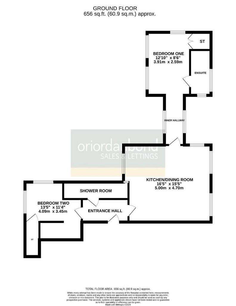 2 bedroom flat for sale - floorplan