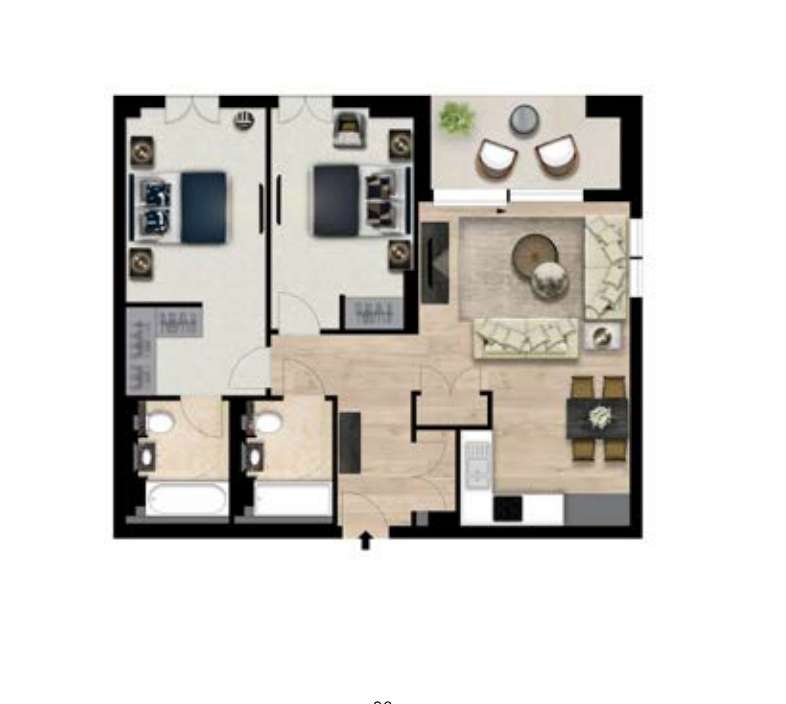 2 bedroom flat to rent - floorplan