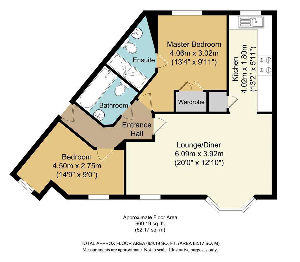 2 bedroom flat for sale - floorplan