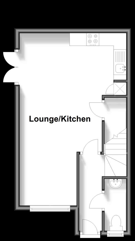 2 bedroom semi-detached house for sale - floorplan