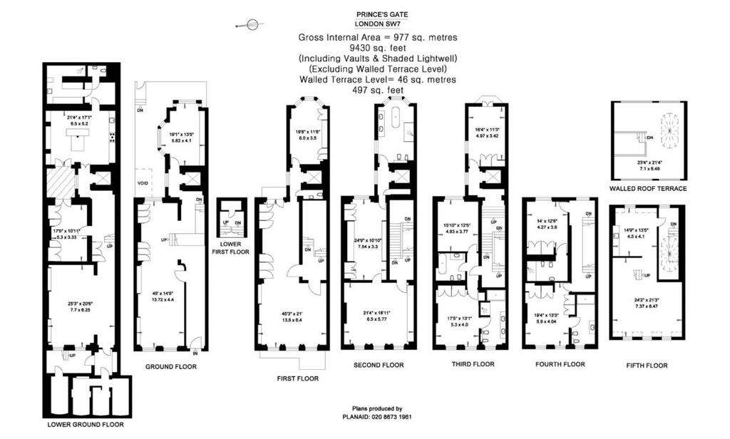 6 bedroom terraced house to rent - floorplan