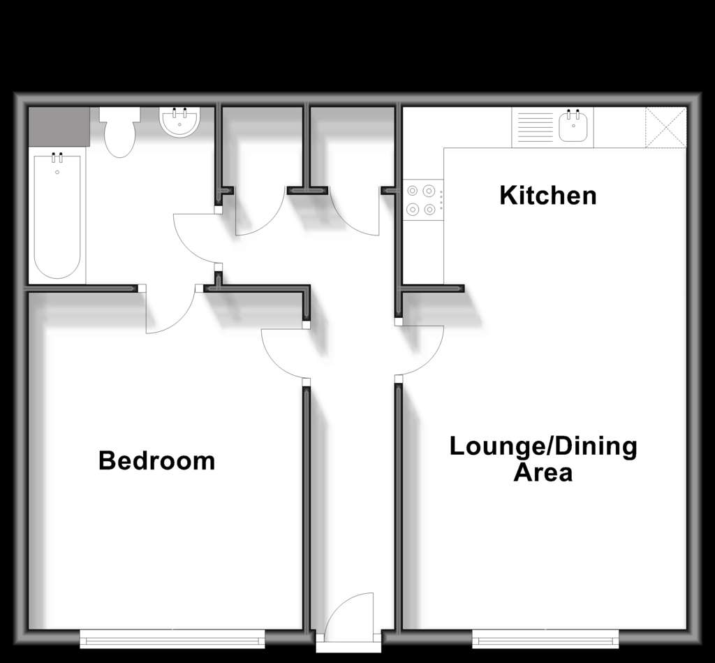 1 bedroom ground floor flat for sale - floorplan