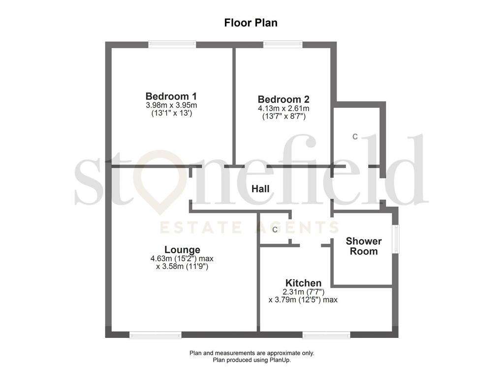 2 bedroom ground floor flat for sale - floorplan