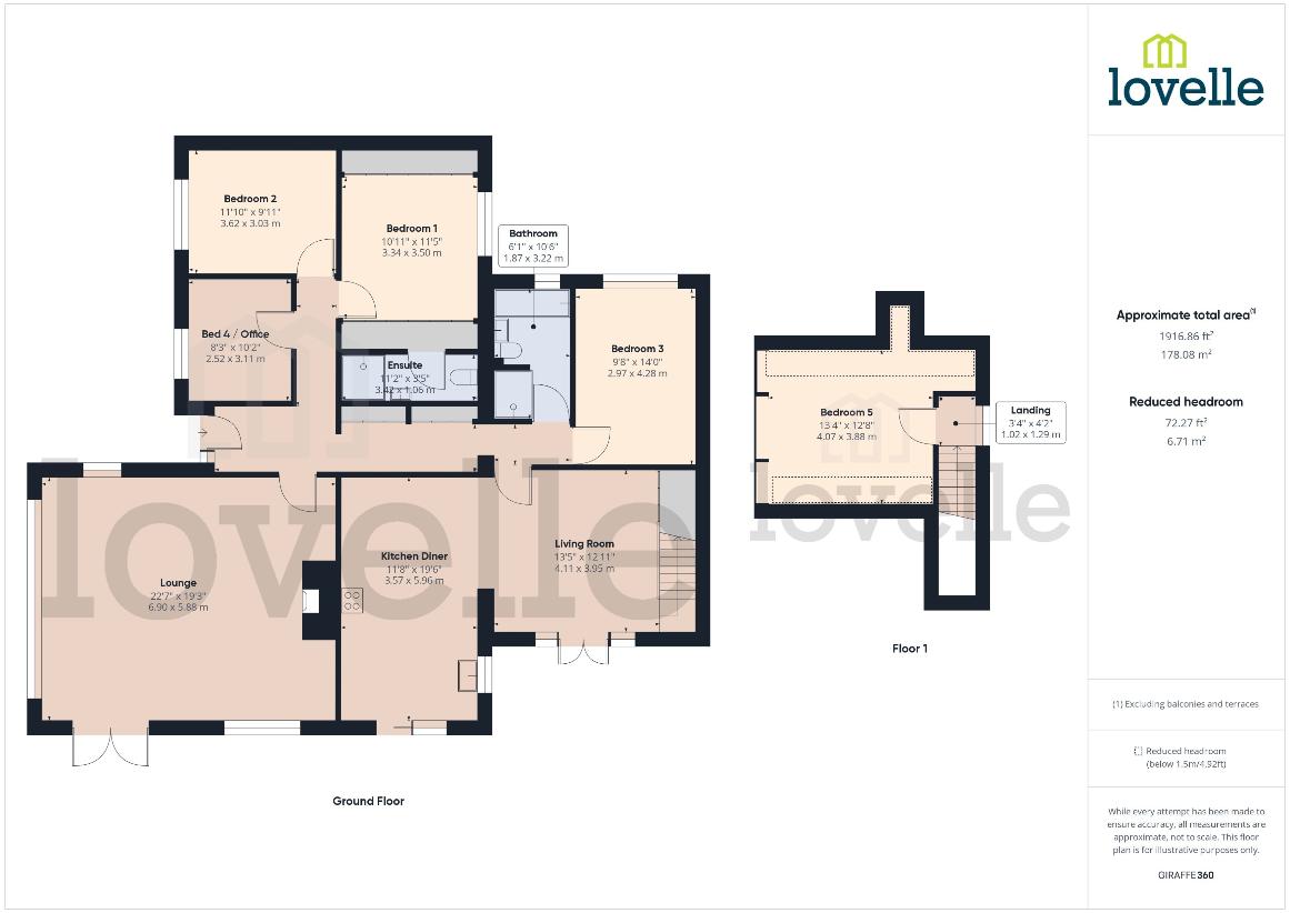 5 bedroom bungalow for sale - floorplan