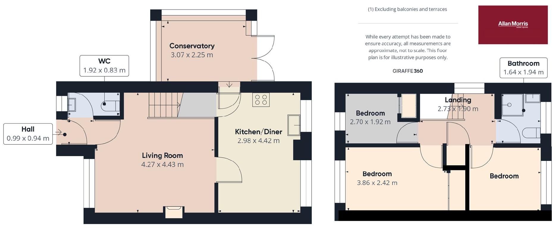 3 bedroom semi-detached house for sale - floorplan