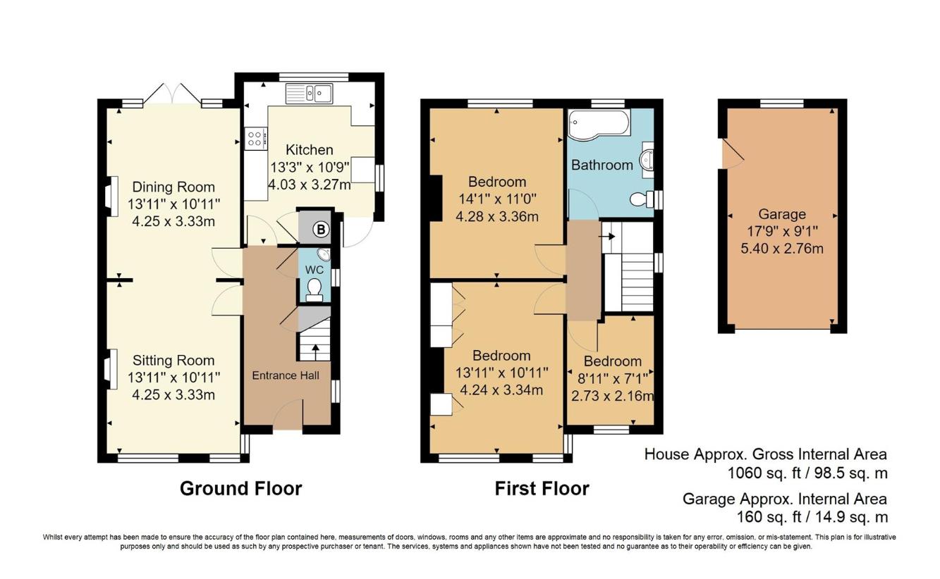 3 bedroom semi-detached house for sale - floorplan