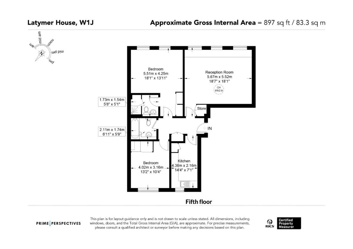 2 bedroom flat for sale - floorplan