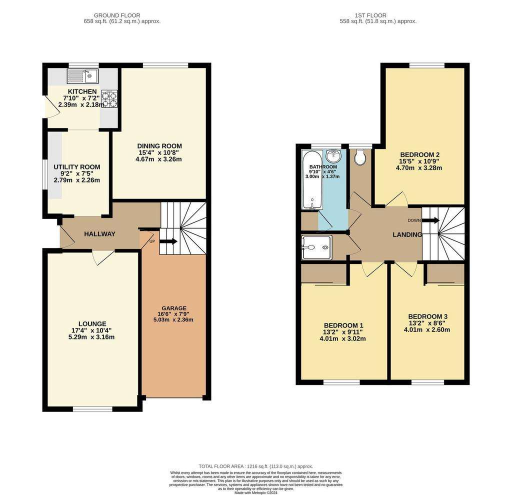 3 bedroom semi-detached house for sale - floorplan