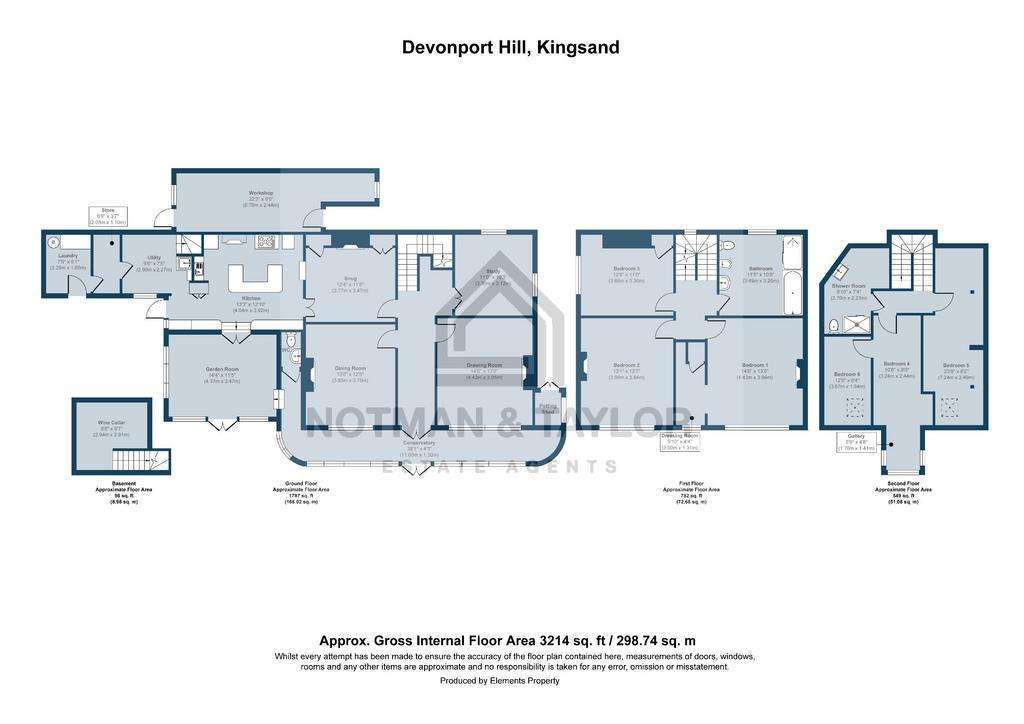 6 bedroom detached house for sale - floorplan