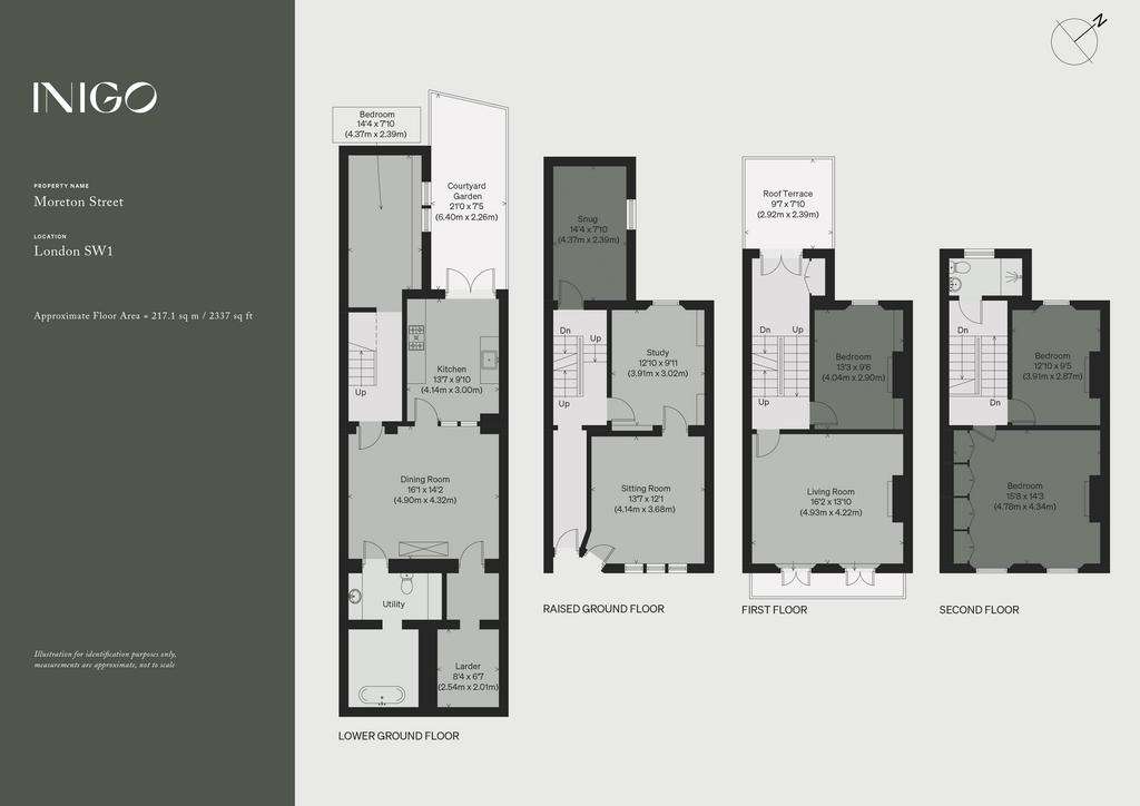 4 bedroom terraced house for sale - floorplan