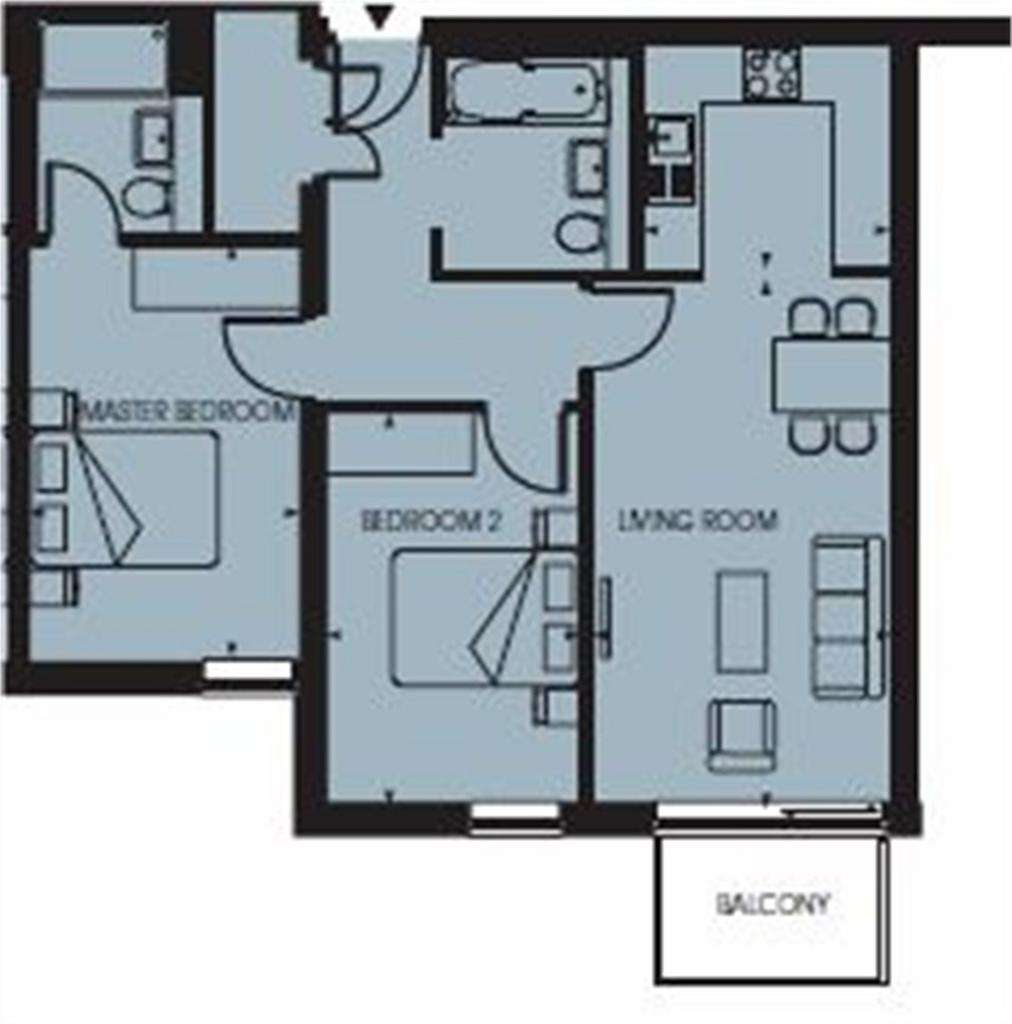 2 bedroom flat to rent - floorplan