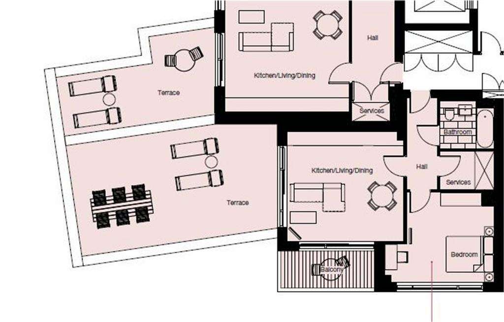 1 bedroom flat to rent - floorplan