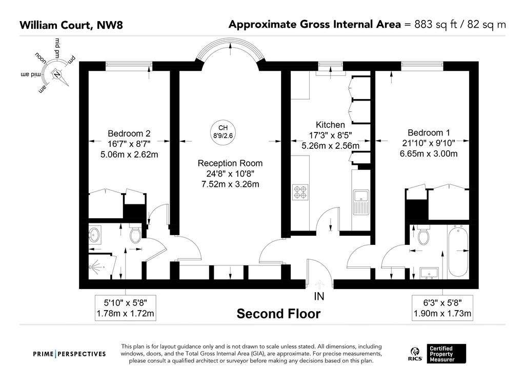 2 bedroom flat for sale - floorplan